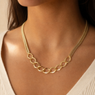 Sculpted Snake & Cuban Link Necklace or Bracelet